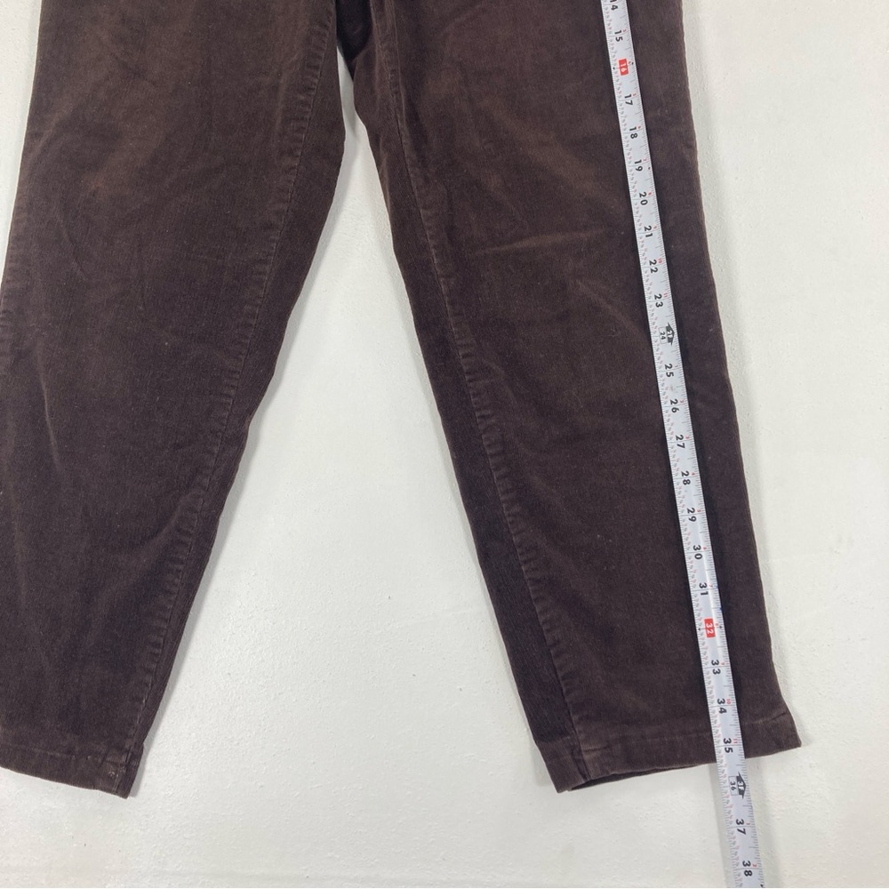 Y2K Anchor Blue Corduroy Pants Womens L Brown Straight Leg High Rise Vintage - Picture 10 of 16